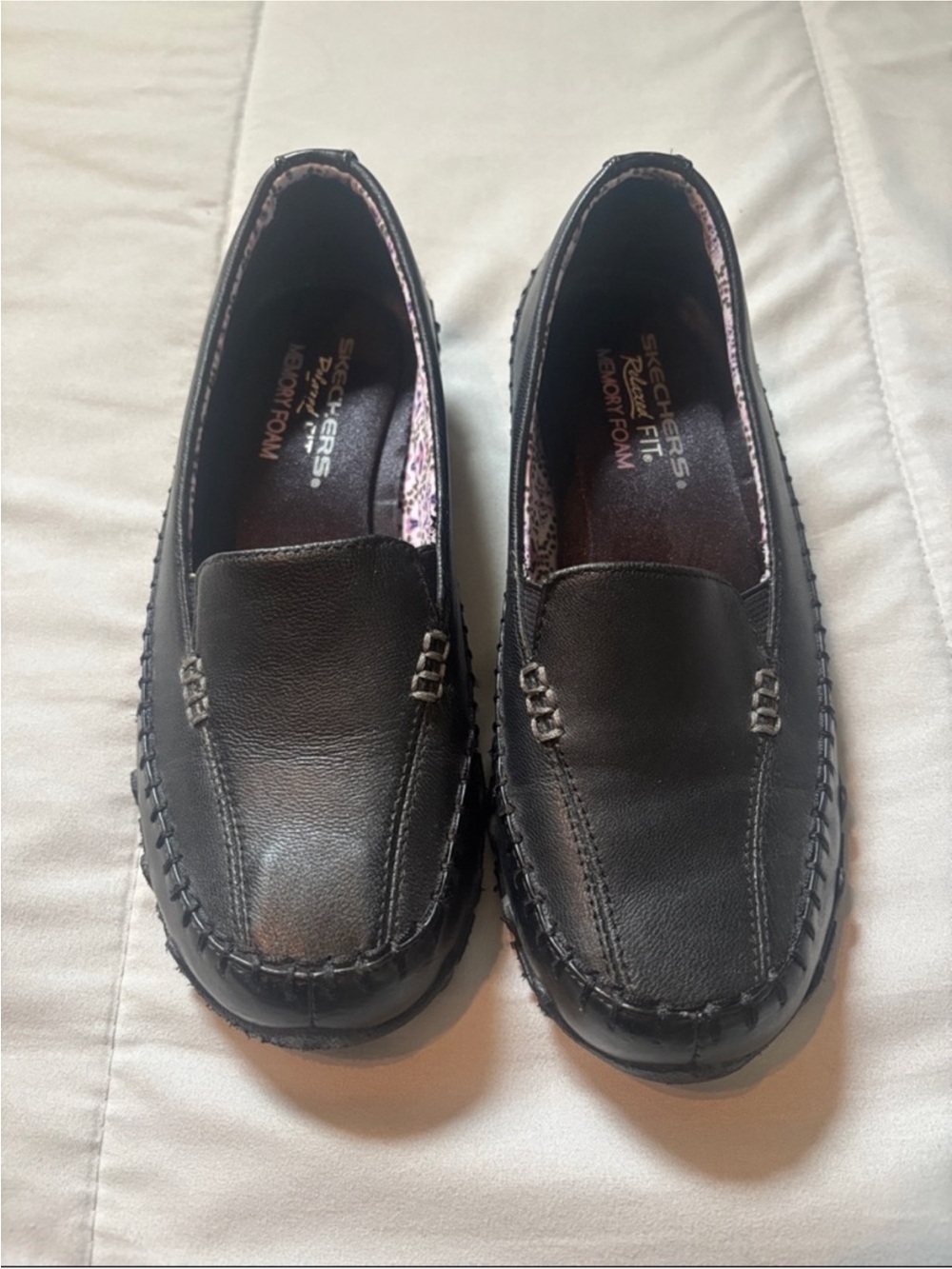 Skechers Black Slip-On Moccasin Loafers for Men